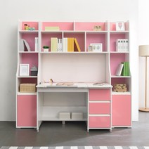 루이 1인 초등학생 확장형 각도조절책상 어린이 키즈 공부 책상, 핑크