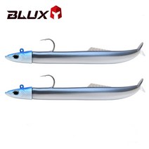 blux flash sand eel 14g27g soft fishing lure tail jig head hook minnow 인공 미끼 바닷물 농어 스윔베이트 태클 기어, size.xl clr.c 꼬리