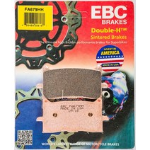 EBC Brakes FA679HH DoubleH 시리즈 소결 디스크 브레이크 패드 블랙 원 사이즈, 단일사이즈