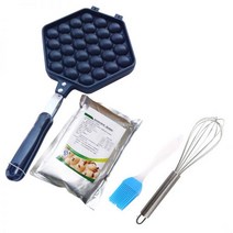 커피콩빵기계 커피빵 커피꽁빵틀 땅콩빵 가정용 계란 와플 기계 금형 상업 전기 난방 가스 템플릿 비 스틱 베이킹 QQ, 에그몰드+오일브러시+계란풀기+