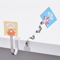 힘찬쇼핑_ 구부러지는 휘어지는 부착식 쇼클립 스틱 워블러 안내 POP꽂이 네임텍 클립 4개입, 4p