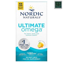 노르딕 내추럴스 얼티밋 오메가 레몬 640mg 소프트 젤 60개, 60정