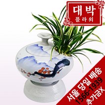 대박플라워 대국항아리 백자 동양란 승진선물 취임 영전 이전 개업 부모님선물 꽃배달