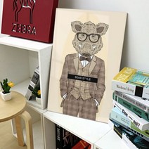 바보사랑 아크릴액자 멧돼지의패션.꾸밈, 타입1-정장