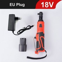 전동 라쳇 드릴 해머 드라이버 미니 임팩 소형 12V 18V 임팩트 렌치 무선 충전식 전기 3/8 인치 직각 래칫 공구 도구 핸드 헬드 부드러운 그립감 스피드 조절 가능 강력한 l, [02] EU, [02] 18V-Red