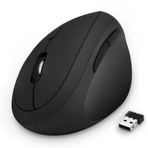 가성비마우스Jelly Comb 인체 공학적 마우스 오른손 2.4GHz 무선 수직 PC 노트북 광학 800/1200/1600 DPI 6, 02 AA battery, 한개옵션1