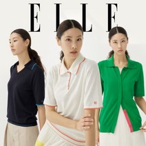 [ELLE]엘르 23SS 프렌치 린넨 블렌딩 카라 니트 3종