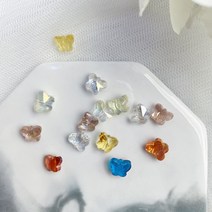홀로그램 나비 비즈 오로라 구슬 비즈 팔찌 반지 키링 만들기 비즈공예 재료, 10mm 5개입, 7. 미러 블랙