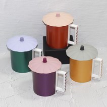 [마미스테이블] 고급 식품용실리콘 컵뚜껑 (10cm) 머그컵덮개 다용도 커버, 실리콘뚜껑 10cm라이트그레이