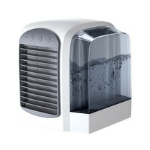 산업용에어컨 미니 데스크탑 컨디셔너 냉각 팬 USB 수냉식 에어컨 쿨러 휴대용 미스트 바람 송풍기 가습, 01 GRAY