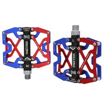 로드바이크MZYRH-초경량 알루미늄 합금 3 베어링 자전거 페달 14 가지 색상 로드 MTB 방수 부품, 07 Y06-Blue Red