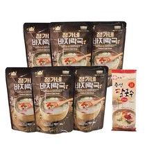 정가네 바지락국 500g x 6팩-칼국수 증정 국내산 바지락 칼국수 술안주 해장국, 6개