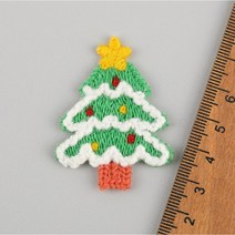 커플 크리스마스 트리 자수 패치 백팩 옷 모자 스카프 장식 DIY 헤어 액세서리 옷 패치, 색깔2