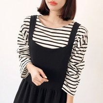 퍼니걸스 단가라 플라워 자수 티셔츠_8990