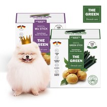 [1+1구성] 더그린 덴탈껌스틱 100P 대용량(총200P) 2종 택1, 혼합 200p