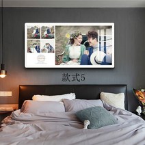 웨딩포토테이블액자 맟춤제작 웨딩드레스 비추다 확대 벽걸이 백록 덩크슛 다락 콤비네이션 포토월 크리스탈 2932702992, 빅 48 인치