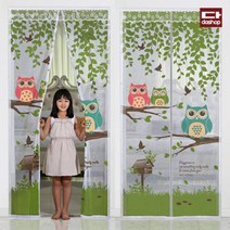 바보사랑 다샵 현관 방문 모기장 숲속부엉이 90x210.다샵(무료배송)