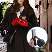 [리뉴얼람파스] 파워스트레치 스마트터치 봄가을 간절기 등산레저용 장갑, 블랙