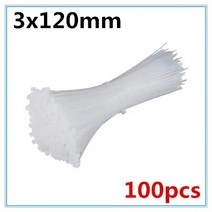 케이블타이 자동 잠금 나일론 케이블 타이 화이트 블랙 밀크 와이어 지퍼 3X60mm 80mm 100mm 120mm 150mm 200mm 100PCs, 없음, 4.3 x 120mm