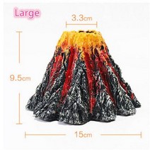 소형대형 수족관 화산 장식 수중 LED 라이트 물고기 탱크 산소 공기 펌프 공기 돌 거품 장식, Large b