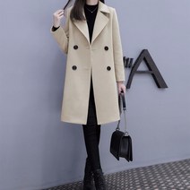 FANSYLI 여성 가을 겨울 모직 코트 하프 코트 10F