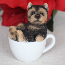 미니컵 요크셔테리어 강아지장식품 강아지 장식 소품 개업 집들이 개업 선물 거실 인테리어 소품