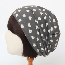 면니트 하트 두건