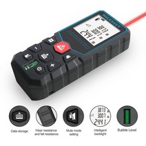레이저레벨기 Miseyey 레이저 거리 측정기 x5x6 40m 60m 레이저측정기, 협력사, x5, 100m, 1개
