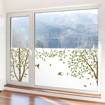 데코밍샵새들과자작나무숲1_불투명유리시트_데코스티커_데코스티커-ph601