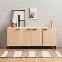 주방그릇장 부엌장 하부장 냄비수납장 다용도장 탕비실가구, 화이트메이플