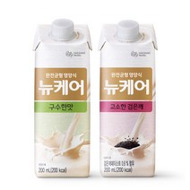 [대상웰라이프] 뉴케어 구수한맛 검은깨맛 아셉틱 200ml x 30팩, 구수한맛(뚜껑형 15팩 + 고소한검은깨 15팩