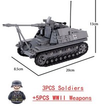 호환블럭 중국레고테크닉 WW2 밀리터리 Panzerkampfwagen IV M4a2 Sd kfz 250 군인 피규어 빌딩 블록 무기 총 부품 탱크 육군 액세서리 브릭 완구, 빛 Blue