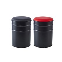 술집 식당 주점 수납가능 뚜껑여는 원통 의자 가실용, 레드