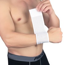 손목보호대 밴드 손목 조정 가능한 붕대 브레이스 스트랩 손 스포츠 자체 접착 압축 보호대, 1PC White