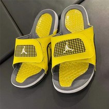 조던슬리퍼 Jordan Jordan 2021 여름 신작 AJ4 남성용 블랙 옐로우 전기