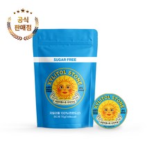 [자일리톨스톤] 100% 핀란드산 자일리톨 사탕 틴케이스 70g +지퍼백 70g 당류0% 무설탕, 복숭아 틴케이스+지퍼백 70g