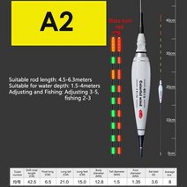 내림전자찌 스마트찌 민물 바다 점등 스마트 중력 센서 낚시 플로트 물린 경보 물고기 미끼 led 조명 색상 변경 전자 자동 야간 색상 변경 부표, 노란색