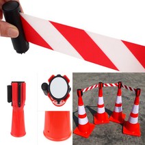 벨트차단봉 안전차단봉 세이프티라인 차단봉 3M, 빨강, 1개