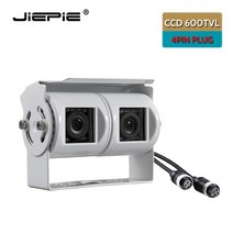 어라운드 카메라 자동차 룸미러 전방 후방 사이드 서라운드 뷰 jiepie dual lens white reversing camera rv backup camera twin 조정, 흰색 카메라-4핀