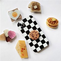 Linkvu 브런치 프린팅 아크릴 폰톡 스마트톡 그립톡, 1, 브런치폰톡_와플