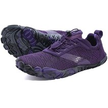 Joomra 여성용 베어풋 트레일 러닝화 10 그레이 핑크 41, Purple/Knit