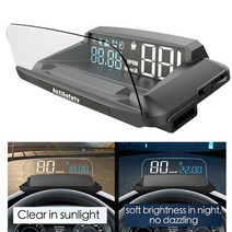 GPS HUD H400G/S 자동 게이지 HUD GPS 시스템 헤드 업 디스플레이 프로젝터 속도계 알람 기능 전자 액세서, 01 H400G-GPS