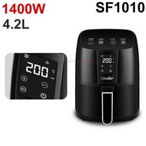 튀김기 미니 가정용 전기 Sonifer 4.2L 공기 프라이어 오일 오븐 360 베이킹 LED 터치 스크린 깊은 프라이 1400W Nonstick 바구니 주방 요리 튀김, Air Fryer, Air Fryer