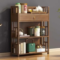 사방탁자 원목 돈궤 전통 화초장 고재 가구, 다크브라운-2층 80CM