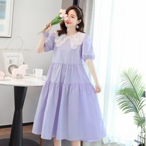 Makone 임산부원피스 임산부스커트 원피스 여름옷 유럽풍 임산부옷 유행 2023여름타입 임신말기 무릎넘는길이 긴치마 여름 스커트