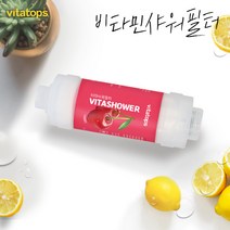 비타탑스 비타민샤워필터 단품 체리 염소제거 녹물염소제거, 체리비타샤워필터