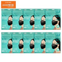 kf94 네오라이프 소프트 황사방역마스크 3중구조 대형 5매입 시크블랙 10개