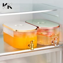 탄산음료디스펜서 탭 가있는 5 3l 수직 항아리 냉장고 대용량 얼음 물통 용 식품 등급, 흑갈색
