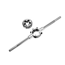 Uxcell m16 x 2.0 라운드 다이 왼나사 기계 스레딩 다이 38mm od 38mm id 라운드 다이 스톡 홀더 조절 렌치