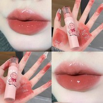 미러 워터 라이트 립글로스 글로시 글래스 리퀴드 립스틱 핑크 버블 크리스탈 젤리 모이스처라이징 플럼 퍼, 03 03